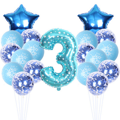 19gab 32 collu numuru balons zēniem un meitenēm daudz laimes dzimšanas dienas ballīšu dekorēšanas baloni Jubilejas bērnu dušas piederumi globos