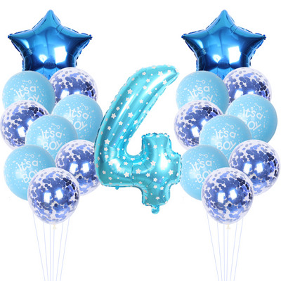 19gab 32 collu numuru balons zēniem un meitenēm daudz laimes dzimšanas dienas ballīšu dekorēšanas baloni Jubilejas bērnu dušas piederumi globos