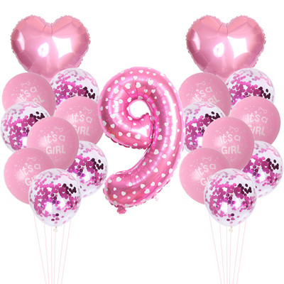 19gab 32 collu numuru balons zēniem un meitenēm daudz laimes dzimšanas dienas ballīšu dekorēšanas baloni Jubilejas bērnu dušas piederumi globos