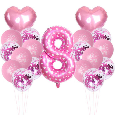 19gab 32 collu numuru balons zēniem un meitenēm daudz laimes dzimšanas dienas ballīšu dekorēšanas baloni Jubilejas bērnu dušas piederumi globos