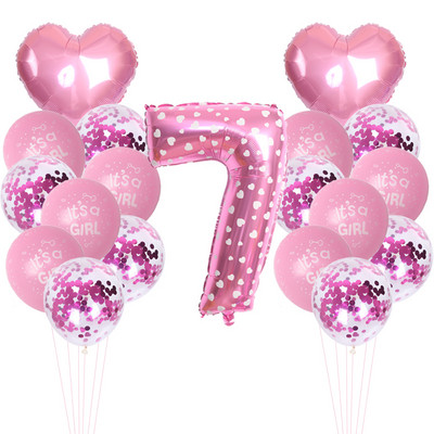 19gab 32 collu numuru balons zēniem un meitenēm daudz laimes dzimšanas dienas ballīšu dekorēšanas baloni Jubilejas bērnu dušas piederumi globos