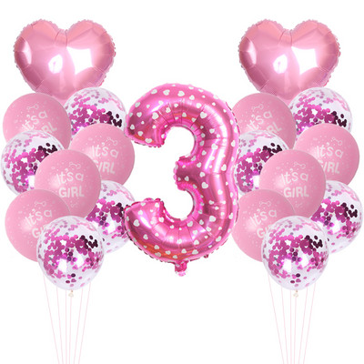 19gab 32 collu numuru balons zēniem un meitenēm daudz laimes dzimšanas dienas ballīšu dekorēšanas baloni Jubilejas bērnu dušas piederumi globos