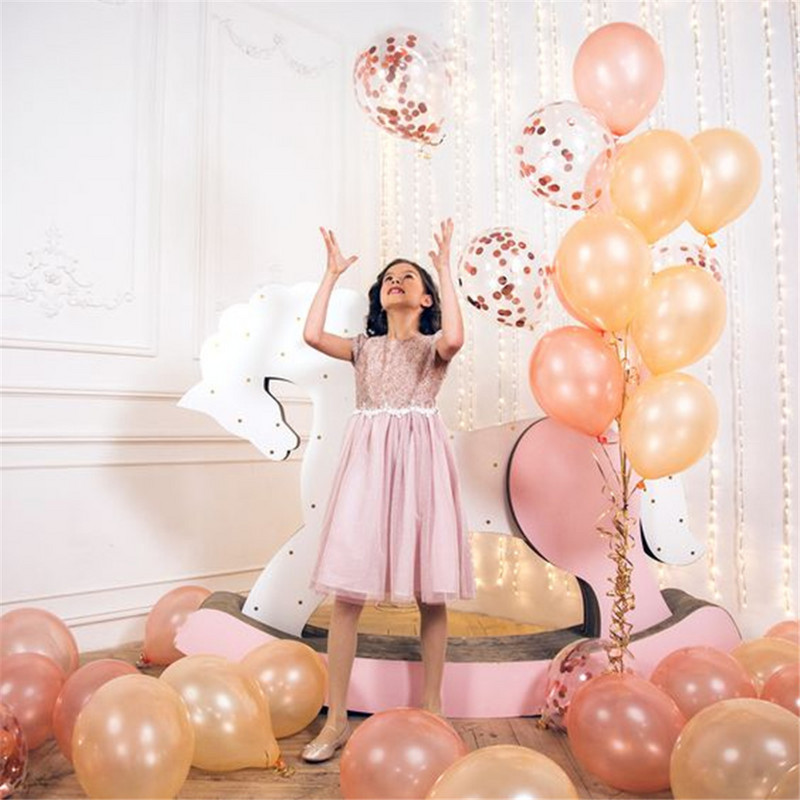 20gab / partija pērļu lateksa konfeti piepūšamo hēlija balonu festivāla dzimšanas dienas svinību dekorācijas bērniem bērnu dušas piederumi