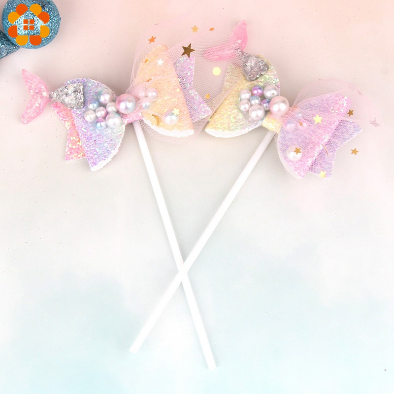 1 set de decorațiuni pentru tort cu tema sirenă, accesorii pentru petrecere pentru copii, pentru copii, decorațiuni pentru petrecerea de nuntă, cadouri drăguțe