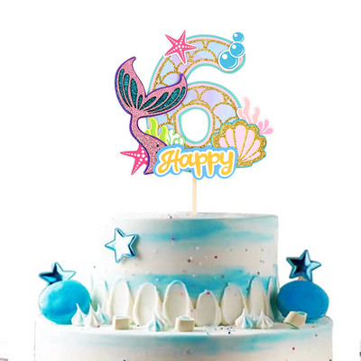 Nāras ballītes kūkas virsma Glitter Mazās nāriņas numura kūkas dekorēšana bērniem 1 2 3 gadu dzimšanas dienas ballītes dekors bērnu duša