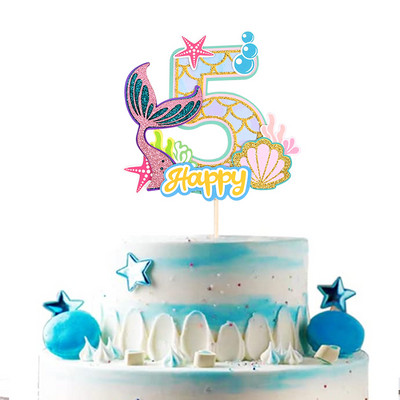 Nāras ballītes kūkas virsma Glitter Mazās nāriņas numura kūkas dekorēšana bērniem 1 2 3 gadu dzimšanas dienas ballītes dekors bērnu duša