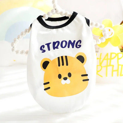 Vasarinė naminių gyvūnėlių liemenė Mieli gyvūnai naminių šunų drabužiai Marškinėliai Meška Avių Drabužiai Medvilniniai šunys Naminių gyvūnėlių liemenės Čihuahua Naminių gyvūnėlių Liemenės Jorkšyro mopsas