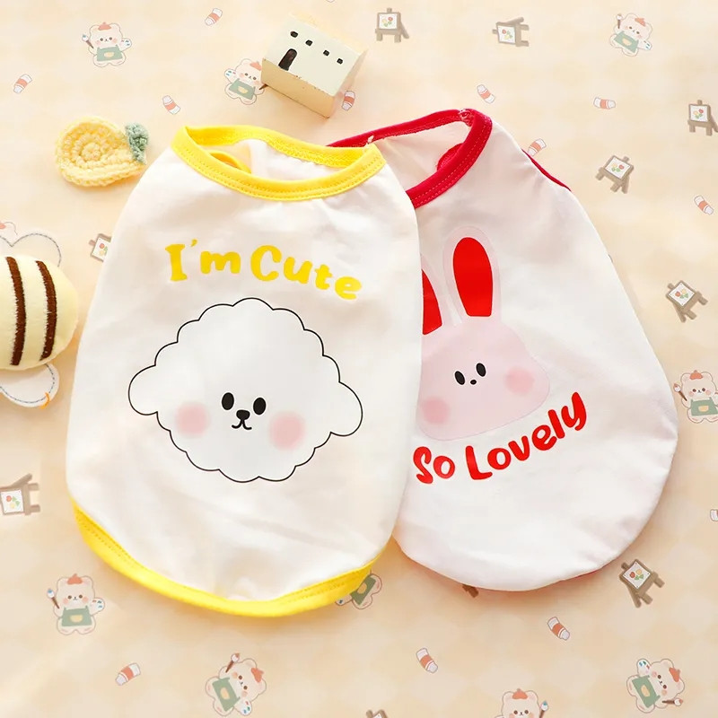 Vasarinė naminių gyvūnėlių liemenė Mieli gyvūnai naminių šunų drabužiai Marškinėliai Meška Avių Drabužiai Medvilniniai šunys Naminių gyvūnėlių liemenės Čihuahua Naminių gyvūnėlių Liemenės Jorkšyro mopsas