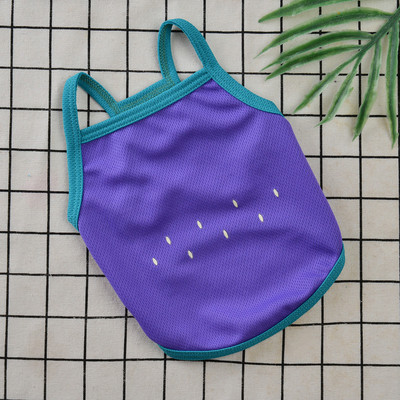 Kevadsuvine koeravest õhukesed hingavad kutsikate riided armsad puuviljatrükiga kassi T-särk Varrukateta Chihuahua Pullover Lemmikloomatarbed