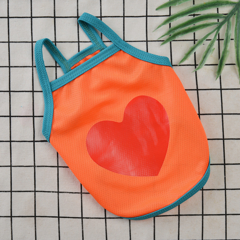 Kevadsuvine koeravest õhukesed hingavad kutsikate riided armsad puuviljatrükiga kassi T-särk Varrukateta Chihuahua Pullover Lemmikloomatarbed