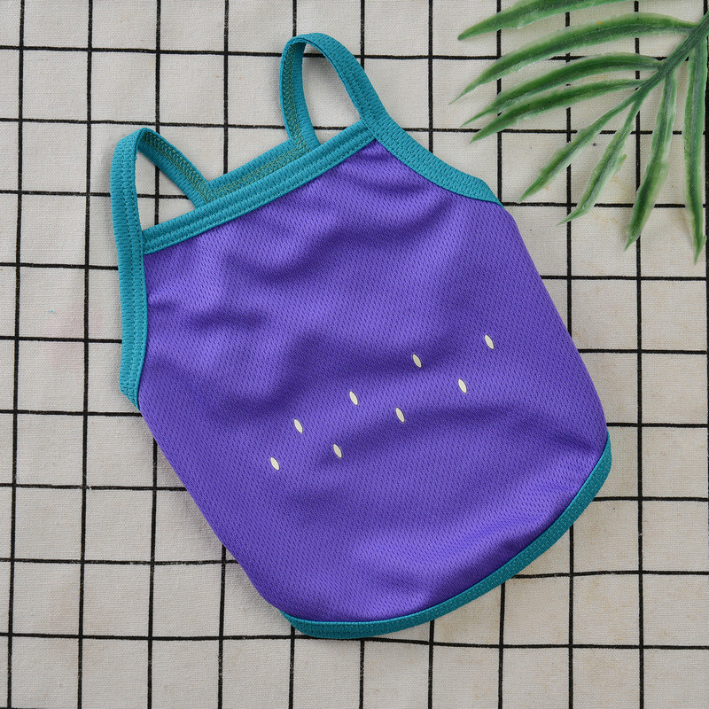 Kevadsuvine koeravest õhukesed hingavad kutsikate riided armsad puuviljatrükiga kassi T-särk Varrukateta Chihuahua Pullover Lemmikloomatarbed