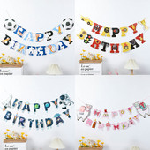 Daudzu tematisku ķekaru vītne Daudz laimes dzimšanas dienā Reklāmkarogs Bērnu duša Bērniem Meitenēm Zēniem 1. dzimšanas dienas ballīte Pieaugušajiem kāzu dekorācijas