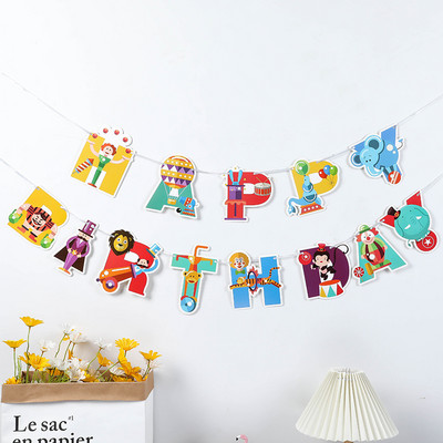 Daudzu tematisku ķekaru vītne Daudz laimes dzimšanas dienā Reklāmkarogs Bērnu duša Bērniem Meitenēm Zēniem 1. dzimšanas dienas ballīte Pieaugušajiem kāzu dekorācijas