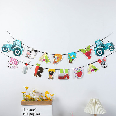 Daudzu tematisku ķekaru vītne Daudz laimes dzimšanas dienā Reklāmkarogs Bērnu duša Bērniem Meitenēm Zēniem 1. dzimšanas dienas ballīte Pieaugušajiem kāzu dekorācijas