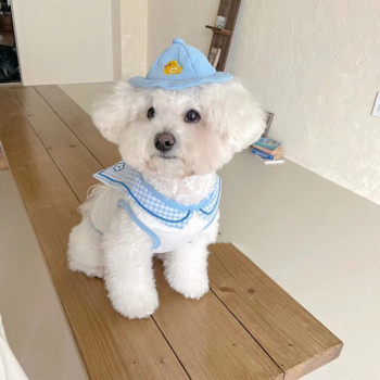Γιλέκο πάπιας Ρούχα για σκύλους για κατοικίδια Ρούχα κινουμένων σχεδίων Ρούχα σκυλιά Σούπερ μικρού χαριτωμένο Τσιουάουα εκτύπωσης Γλυκές καλοκαιρινές λευκές μασκότ για αγόρι κορίτσι