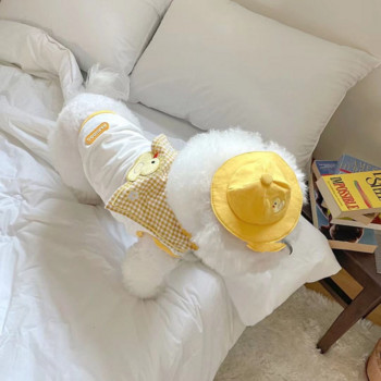 Γιλέκο πάπιας Ρούχα για σκύλους για κατοικίδια Ρούχα κινουμένων σχεδίων Ρούχα σκυλιά Σούπερ μικρού χαριτωμένο Τσιουάουα εκτύπωσης Γλυκές καλοκαιρινές λευκές μασκότ για αγόρι κορίτσι