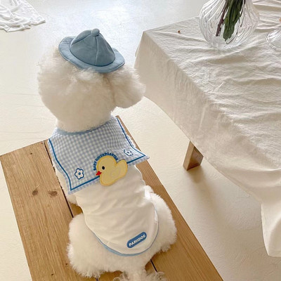 Kacsa mellény Kutyaruhák Rajzfilm Ruházat Kutyák Szuper kicsi Aranyos Chihuahua Nyomtatás Édes nyár fehér lány fiú kabalák