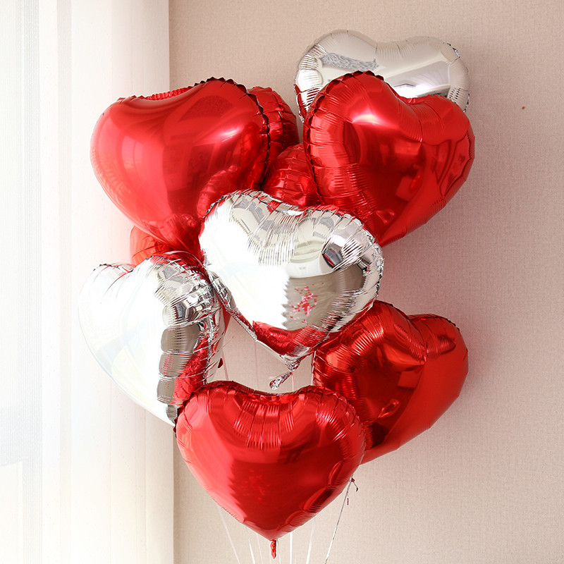 Balon din folie de aluminiu în formă de inimă de dragoste de 18 inci, auriu, roz auriu, decorare romantică pentru nuntă, globuri pentru petrecerea de naștere