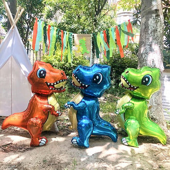 1 τμχ 3D Large Assembled Dinosaur Rainbow Horse Foil Animal Balloon Παιδιά Αγόρι Δώρο γενεθλίων Forest Dinosaur Party Baby Shower