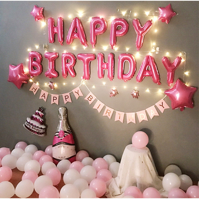 13 buc. Baloane din folie multi-tematice La mulți ani Baloane cu scrisori Banner pentru ziua de naștere pentru copii Decorații pentru prima zi de naștere pentru Baby Shower