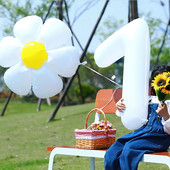 32 colių baltas skaitmeninis aliuminio folijos balionas didelis mažas margutis balionas vaikų gimtadienio vakarėlio dekoravimas kūdikių dušo helio balionai