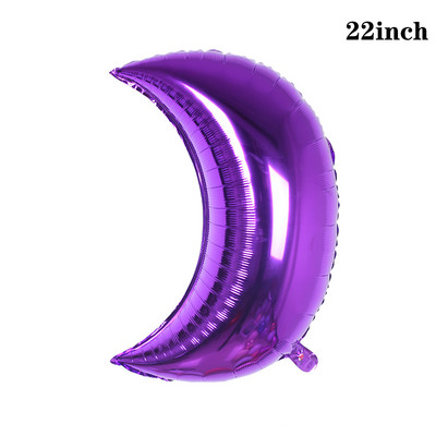 22 collu mēness zvaigzne zelta un sudraba pulveris daudz laimes dzimšanas dienā alumīnija folijas balons kāzu dzimšanas dienas svinību dekorēšana hēlija baloni