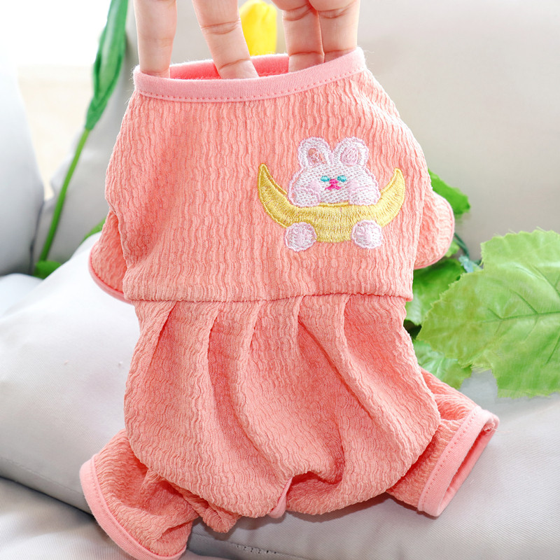 Zaķis Mājdzīvnieks Četrkājains Drēbes Vēdera aizsardzībai Suņu Apģērbs Vasaras Plānas Sekcijas Teddy Pidžamas Kucēns Pretmoskītu Mājas Apģērbs