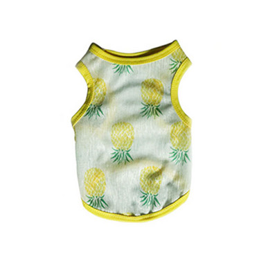 Vasarinė šunų liemenė Itin plona kvėpuojanti tinklinio audinio naminių gyvūnėlių marškinėliai mažiems šunims Mieli animacinių filmų spaudiniai šuniuko katės pigūs drabužiai, kostiumai