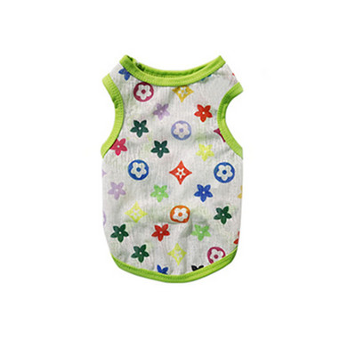 Vasarinė šunų liemenė Itin plona kvėpuojanti tinklinio audinio naminių gyvūnėlių marškinėliai mažiems šunims Mieli animacinių filmų spaudiniai šuniuko katės pigūs drabužiai, kostiumai