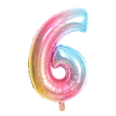 6 vnt./partija gradiento karvių balionas Naujųjų metų Kalėdų skaičius Gimtadienio vakarėlio dekoracijos Vaikų vienaragio vakarėlio vestuvių balionai