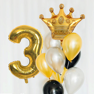 7 ks 32-palcové číslo koruny fóliové balóny chlapec dievča narodeninový darček párty svadobná párty dekorácie detská oslava detské hračky svadobný deň