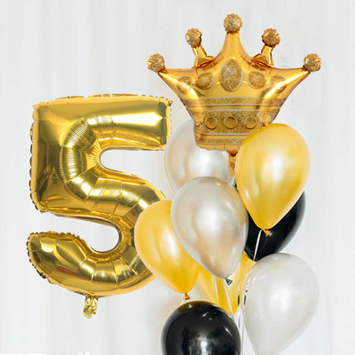 7 ks 32-palcové číslo koruny fóliové balóny chlapec dievča narodeninový darček párty svadobná párty dekorácie detská oslava detské hračky svadobný deň