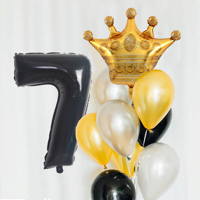 7 ks 32-palcové číslo koruny fóliové balóny chlapec dievča narodeninový darček párty svadobná párty dekorácie detská oslava detské hračky svadobný deň