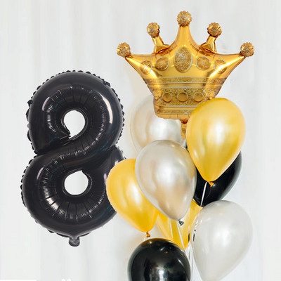 7 ks 32-palcové číslo koruny fóliové balóny chlapec dievča narodeninový darček párty svadobná párty dekorácie detská oslava detské hračky svadobný deň