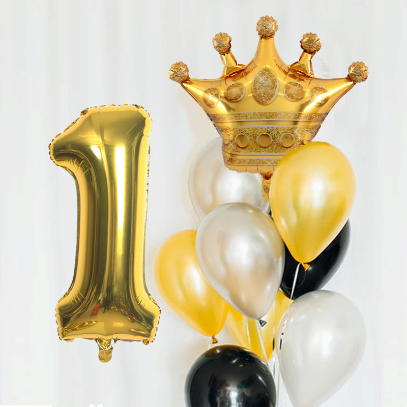 7 ks 32-palcové číslo koruny fóliové balóny chlapec dievča narodeninový darček párty svadobná párty dekorácie detská oslava detské hračky svadobný deň