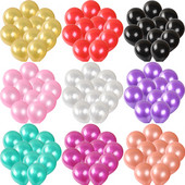 20 ks 10/12 palcových perleťových latexových balónov, zlatých a strieborných práškových, narodeninových, svadobných, dekoračných, héliových balónov na detskú oslavu