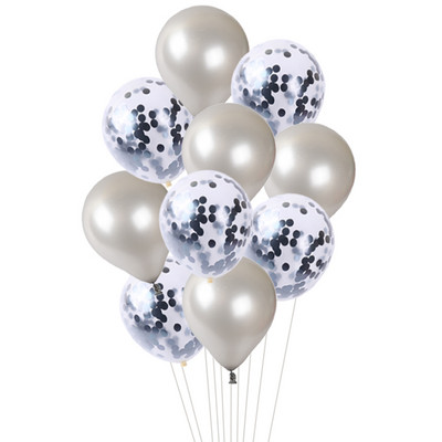 20 ks 10/12 palcových perleťových latexových balónov, zlatých a strieborných práškových, narodeninových, svadobných, dekoračných, héliových balónov na detskú oslavu