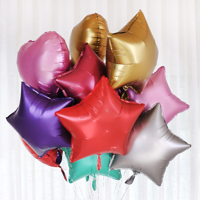 10 buc./lot 18 inch, auriu, aur trandafir, balon din folie de aluminiu în formă de stea, în formă de inimă, decorațiuni pentru petrecerea de naștere, jucării pentru copii pentru baie pentru copii
