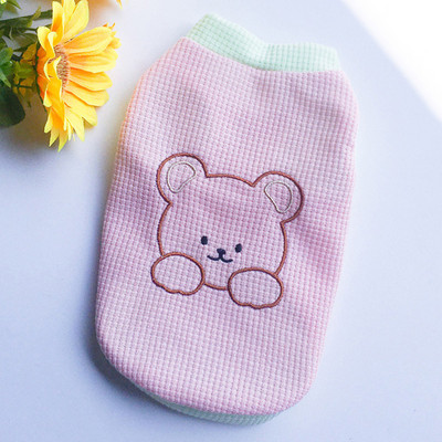 Drabužiai naminiams gyvūnėliams Vasaros vaflių šunų liemenė Little Bear Pig Printed Liemenė Plona Mažo Šuns Drabužiai Šuniukas Prancūzų Buldogas Čihuahua Drabužiai