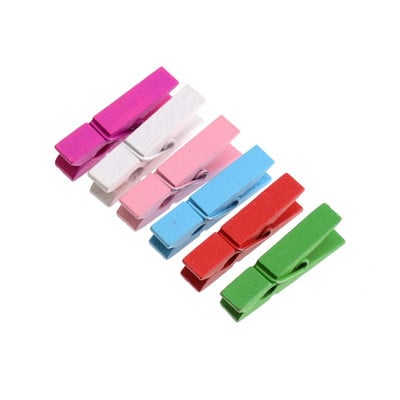 Kis méretű mini fa kapcsok 25/35/45/72mm Coloful klipek Fénykép klipek lepedőhöz DTY ruhacsipesz kézműves dekor klipek csapok