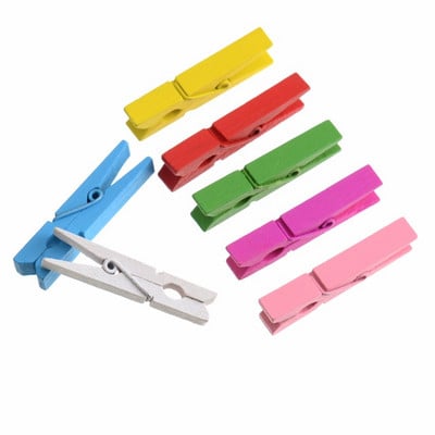 Kis méretű mini fa kapcsok 25/35/45/72mm Coloful klipek Fénykép klipek lepedőhöz DTY ruhacsipesz kézműves dekor klipek csapok