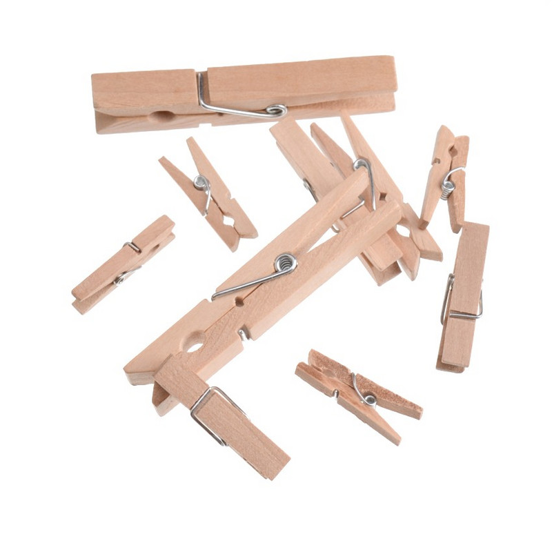 Kis méretű mini fa kapcsok 25/35/45/72mm Coloful klipek Fénykép klipek lepedőhöz DTY ruhacsipesz kézműves dekor klipek csapok