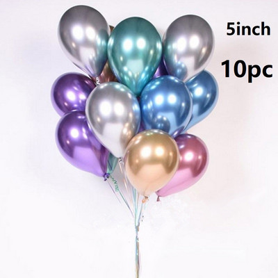 14gab metāla lateksa balonu konfeti komplekts kāzu dzimšanas dienas svinību dekorēšanai hromēts balons bērnu dušas dekorācijas baloni