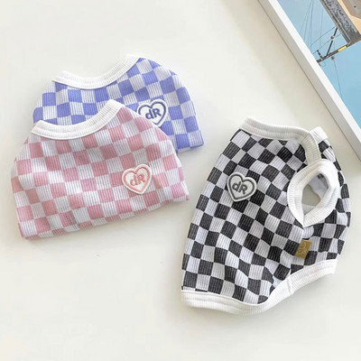 Pavasario vasaros drabužiai augintiniams Kačiukas šuniukas tinklelis Mažo ir vidutinio dydžio šunų mados liemenė ploni marškinėliai Chihuahua Yorkshire