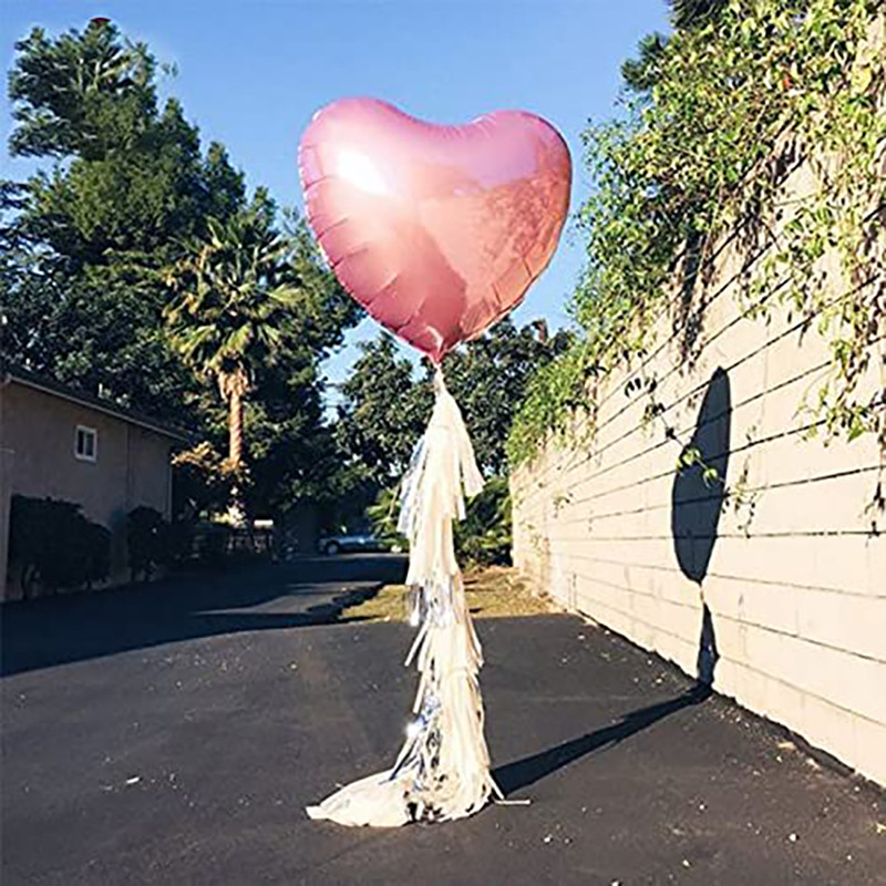 Balon uriaș din folie în formă de inimă de 36 de inci, balon cu heliu în formă de inimă, trandafir, roșu, roz, decorare pentru petrecere, nuntă de mireasă