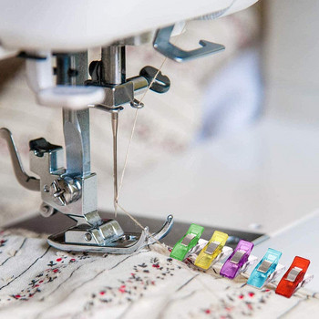 50PCS Многофункционални шевни цветни пластмасови занаяти плетене на една кука плетене безопасни щипки за подвързване в различни цветове хартия