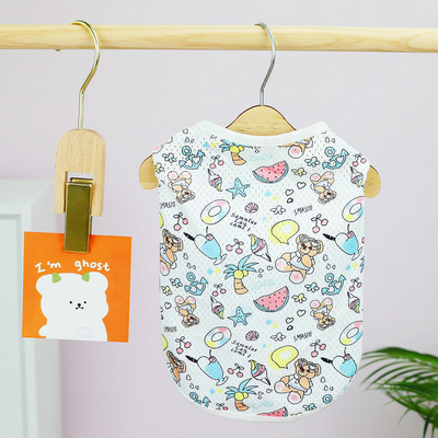 Rūbai šuniukui Pavasario vasara mada Animacinių filmų liemenė Mažas šuo Mielas dizaineris Megztinis Katė Saldūs marškinėliai Pižama Čihuahua Pudelis