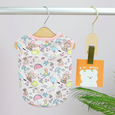 Rūbai šuniukui Pavasario vasara mada Animacinių filmų liemenė Mažas šuo Mielas dizaineris Megztinis Katė Saldūs marškinėliai Pižama Čihuahua Pudelis