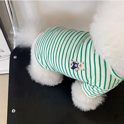 Suvised lemmikloomakoerad riided Armsad karukoerad Vest Triibuline hingav kutsikas väikestele ja keskmistele koertele Riided Prantsuse buldog chihuahua