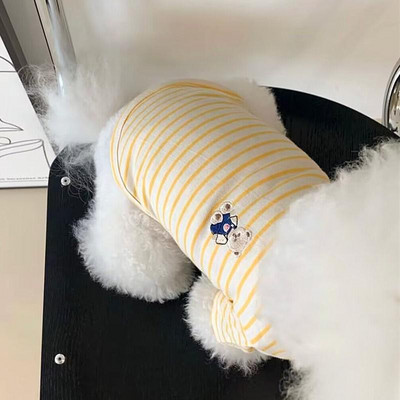 Suvised lemmikloomakoerad riided Armsad karukoerad Vest Triibuline hingav kutsikas väikestele ja keskmistele koertele Riided Prantsuse buldog chihuahua